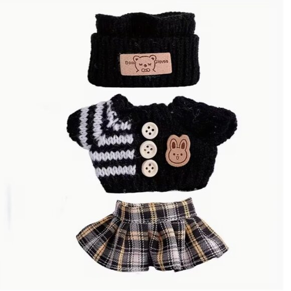 🎈SALE: Labubu - Plaid Skirt & Sweater Set (3 pieces) - Picture 2 of 3